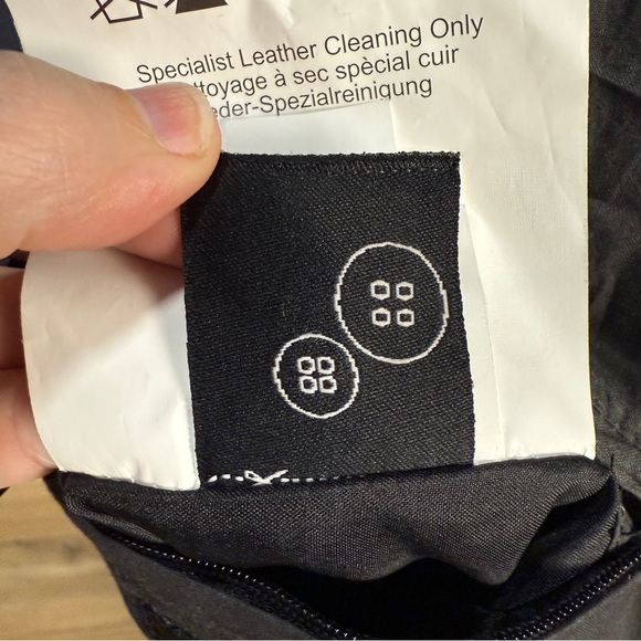 NWT Mauritius Distressed Black Leather Sofia Motorcycle Jacket, Size 14 - Picture 15 of 16